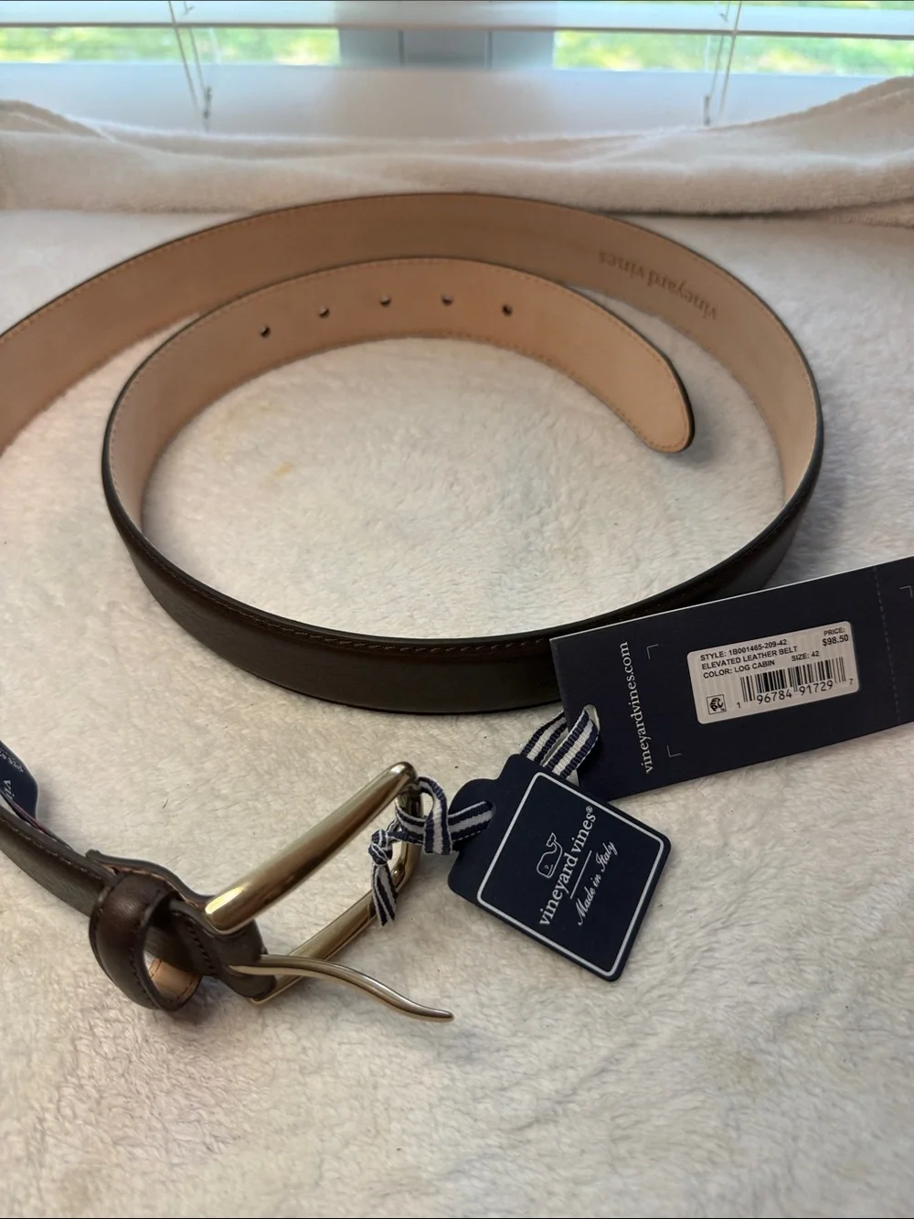 NWT Vineyard Vines Men's Leather Belt